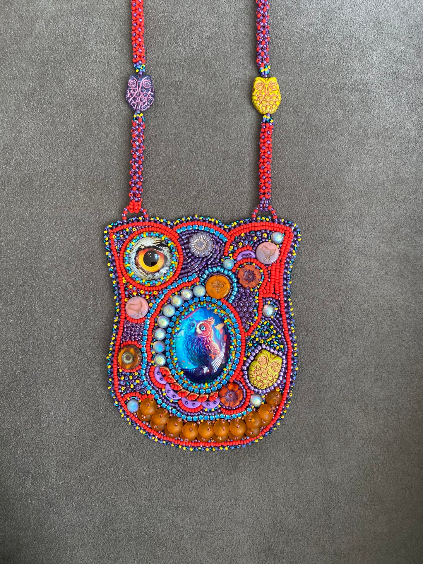 Colorful Owl Necklace